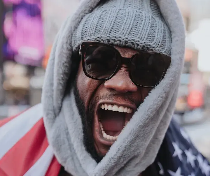 Deontay Wilder at a media event ahead of his fight with Derek Chisora in New York City on February 2, 2026.
