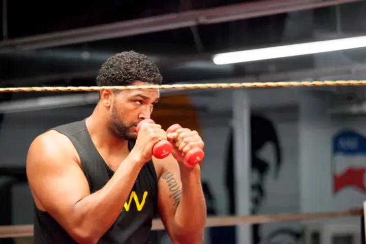 Dominic Breazeale Media Workout Valentin Romero Premier Boxing