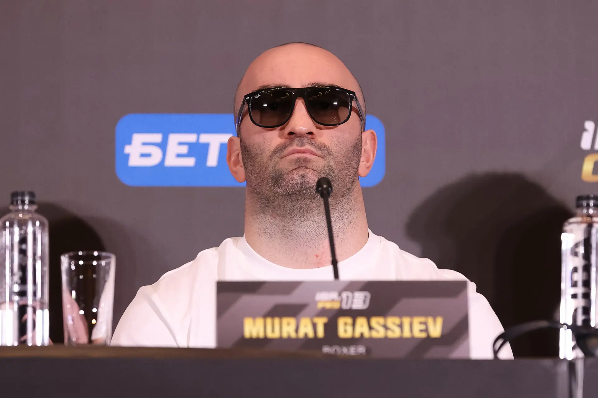 Murat Gassiev looks decidedly unamused ahead of his December 2025 fight with Kubrat Pulev