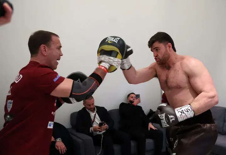 Johnny Fisher’s trainer questioned the wisdom of fighting David Allen