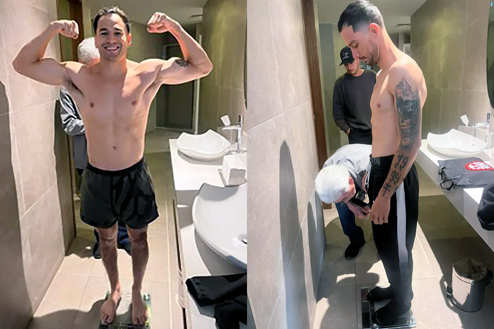 Lindolfo Delgado and Gabriel Gollaz Valenzuela make weight for IBF 2nd day weigh-in