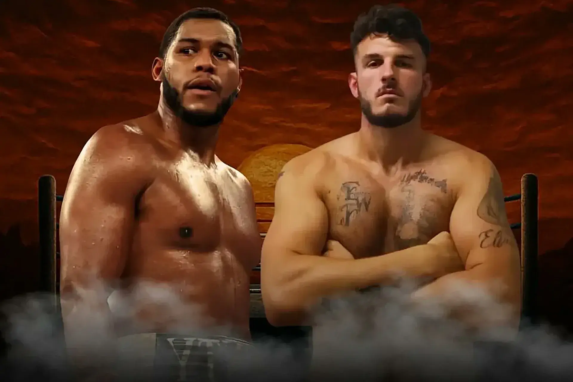 Michael Hunter vs. Eli Frankham - cropped fight poster