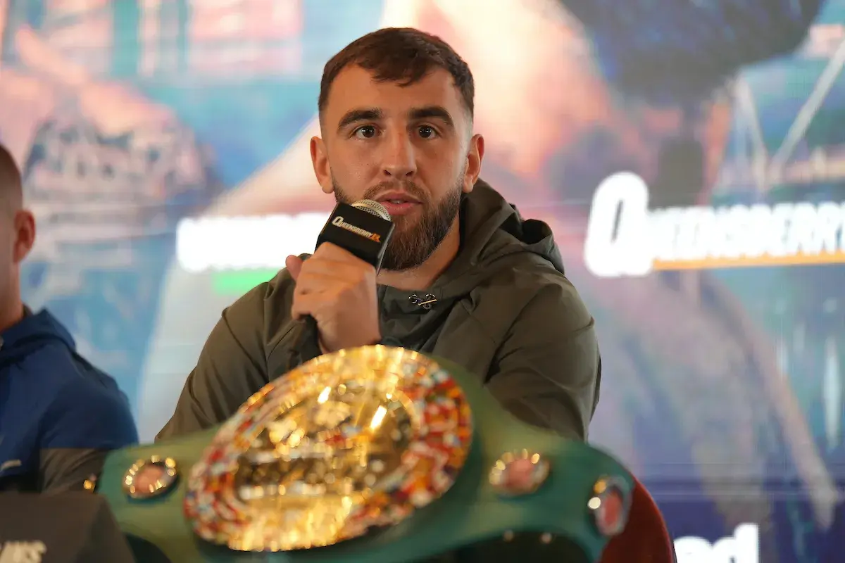 Nathaniel Collins addresses media during October 4 press conference in Glasgow, Scotland