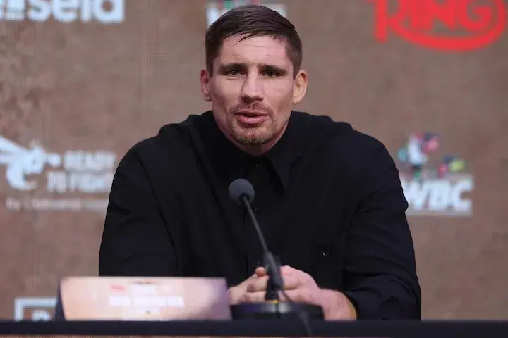 Rico Verhoeven at the London press conference for his fight against Oleksandr Usyk. (April 14, 2026)