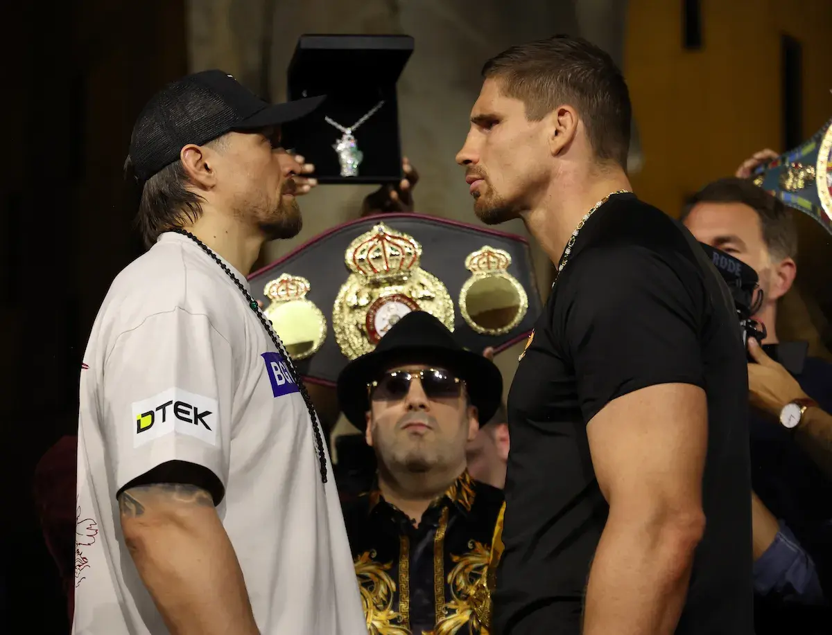 Oleksandr Usyk and Rico Verhoeven take to the scales in Egypt