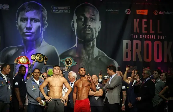 Golovkin Brook Weigh In