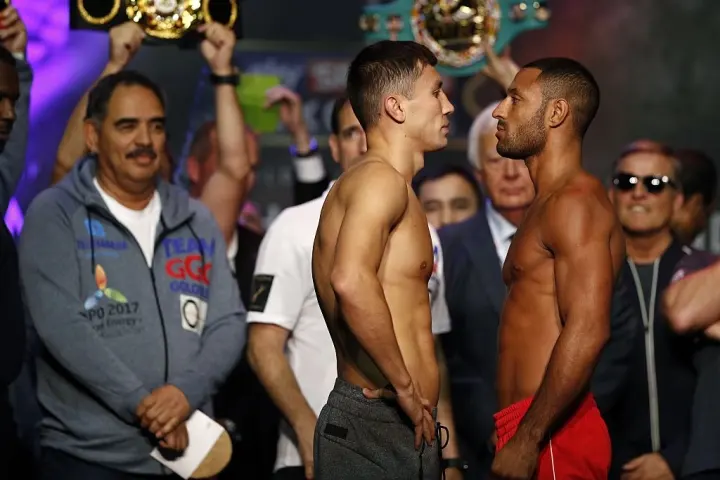 Golovkin Brook Weigh In