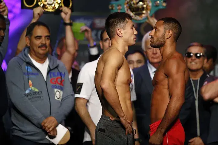 Golovkin Brook Weigh In