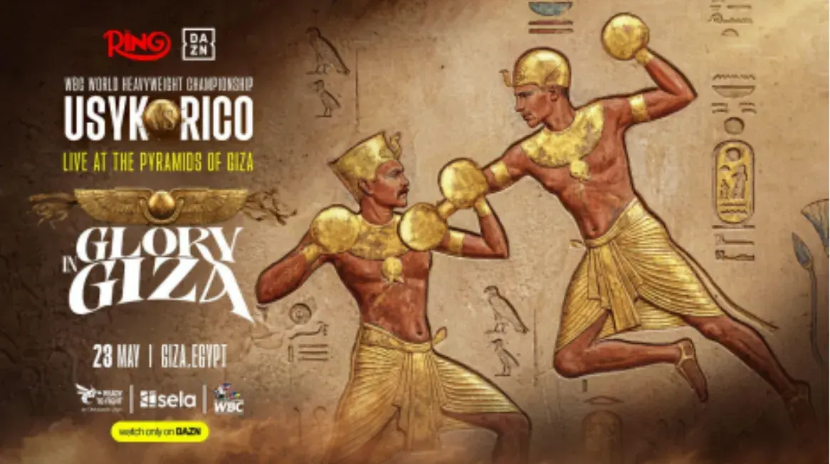 Fight art for the heavyweight championship bout between Oleksandr Usyk and Rico Verhoeven.