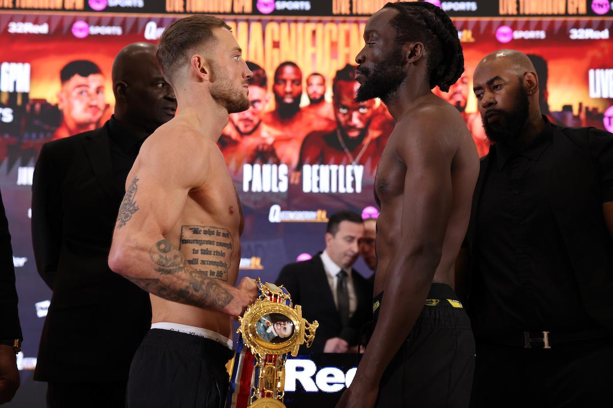 Brad Pauls and Denzel Bentley make weight for 160lbs showdown