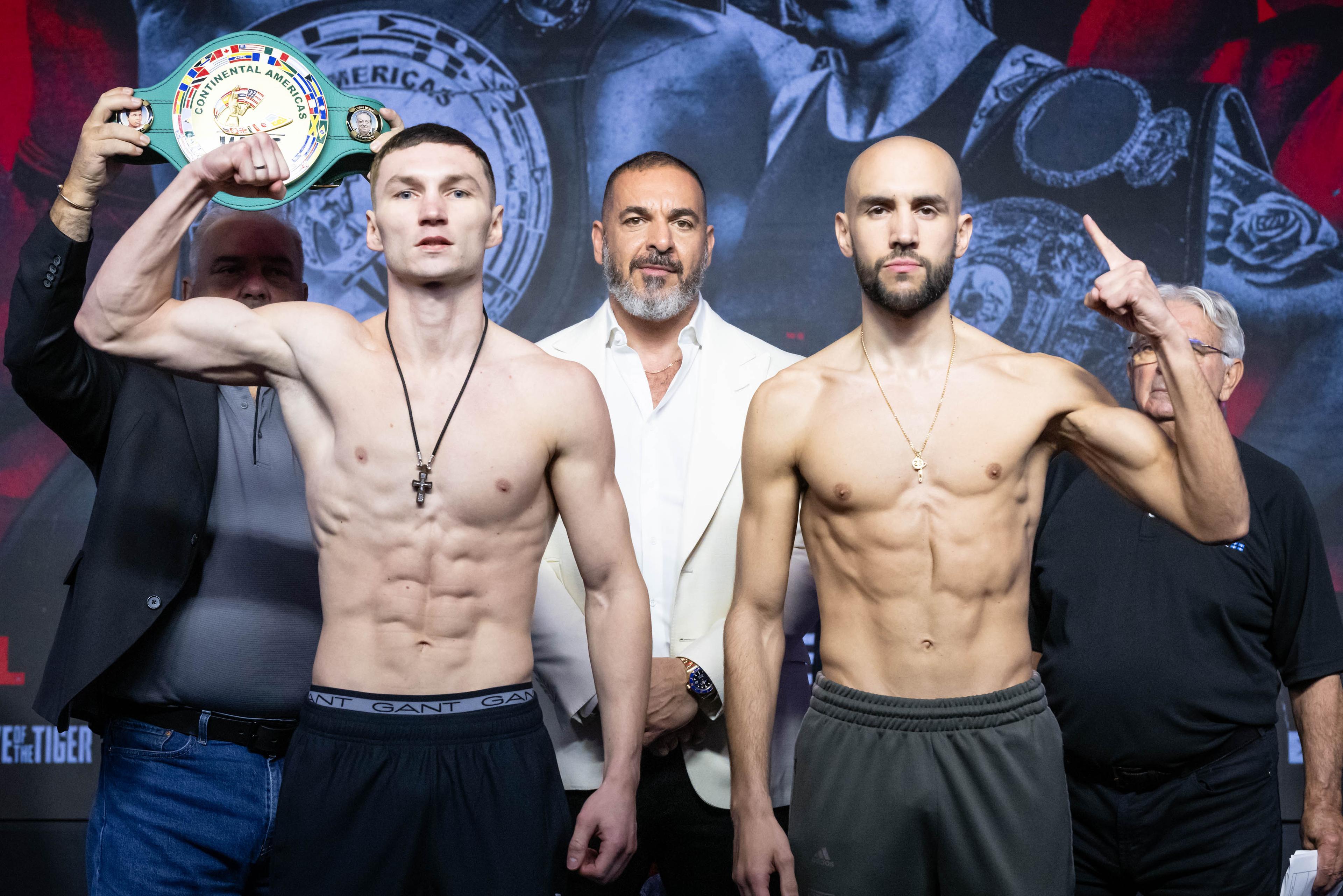 Dzmitry Asanau Francesco Patera weigh-in 4.9.25