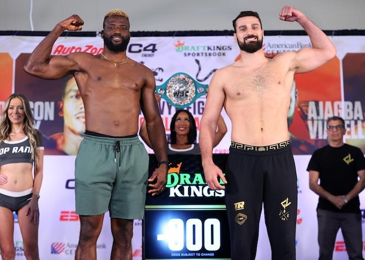 Efe Ajagba Vs Guido Vianello Pose