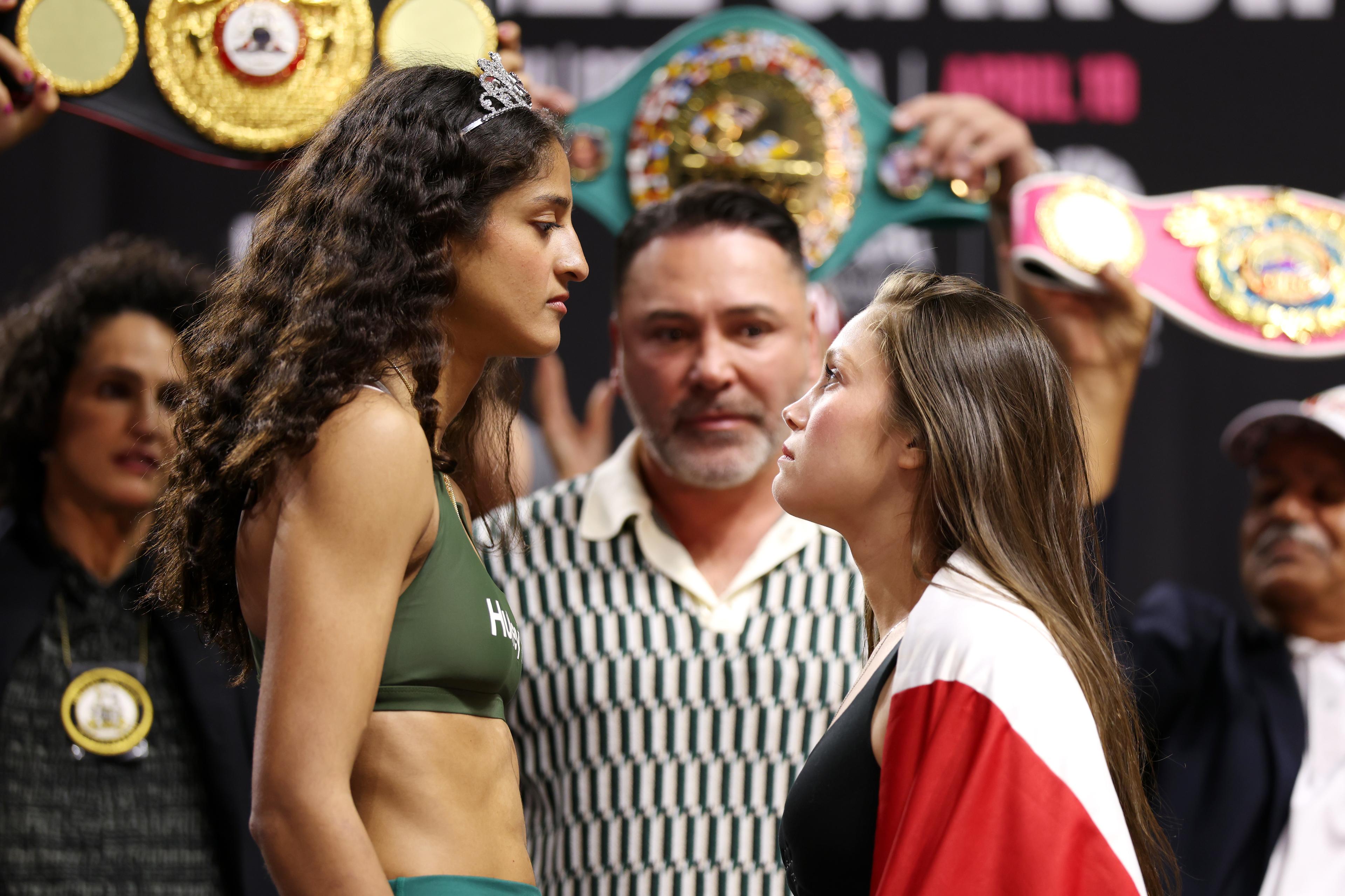 Gabriela Fundora vs. Marilyn Badillo weighin