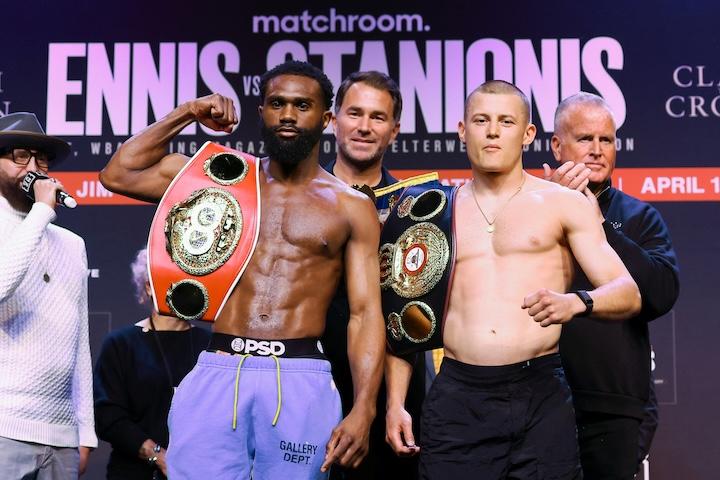 Jaron Ennis Eimantas Stanionis Photo: Mark Robinson / Matchroom Boxing