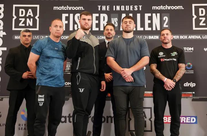 Johnny Fisher Dave Allen  Photo: Mark Robinson Matchroom Boxing