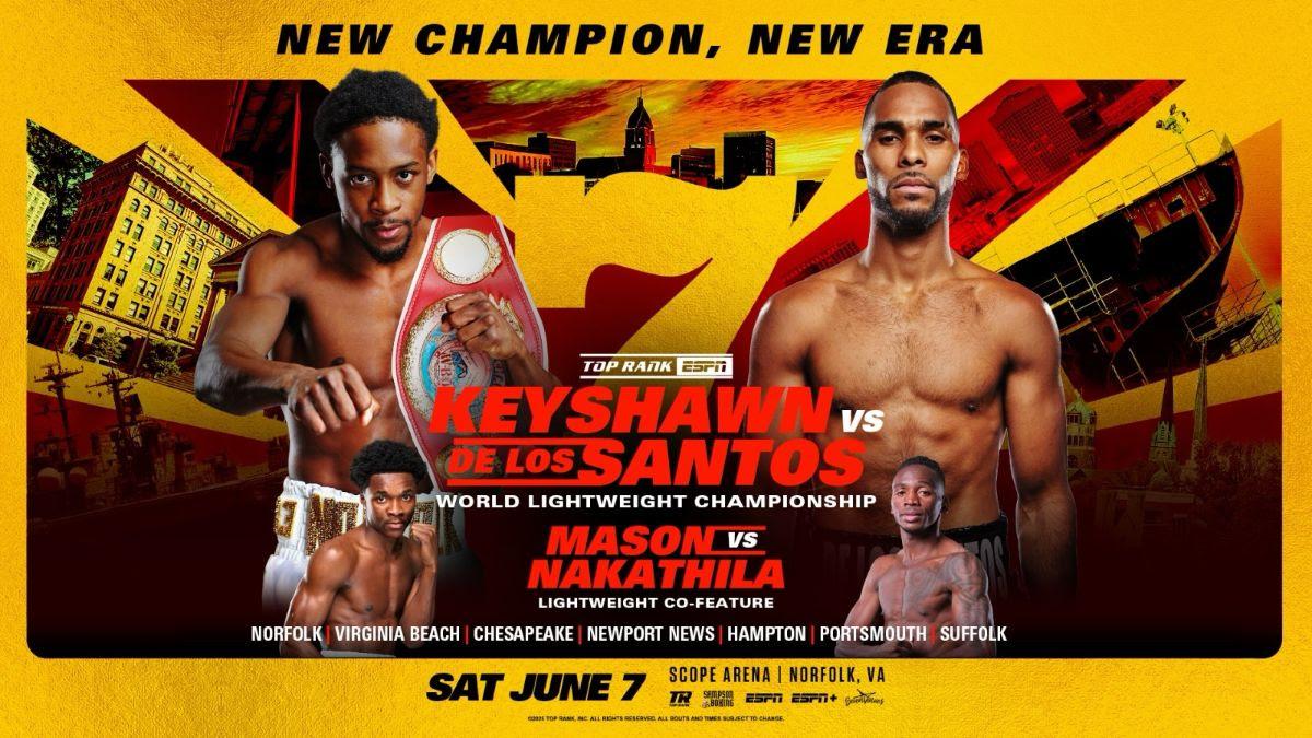 Keyshawn Davis Edwin De Los Santos 2025 fight poster.jpg