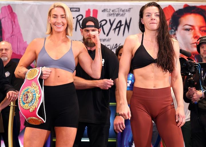 Mikaela Mayer vs Sandy Ryan Photo Mikey Williams / Top Rank Boxing