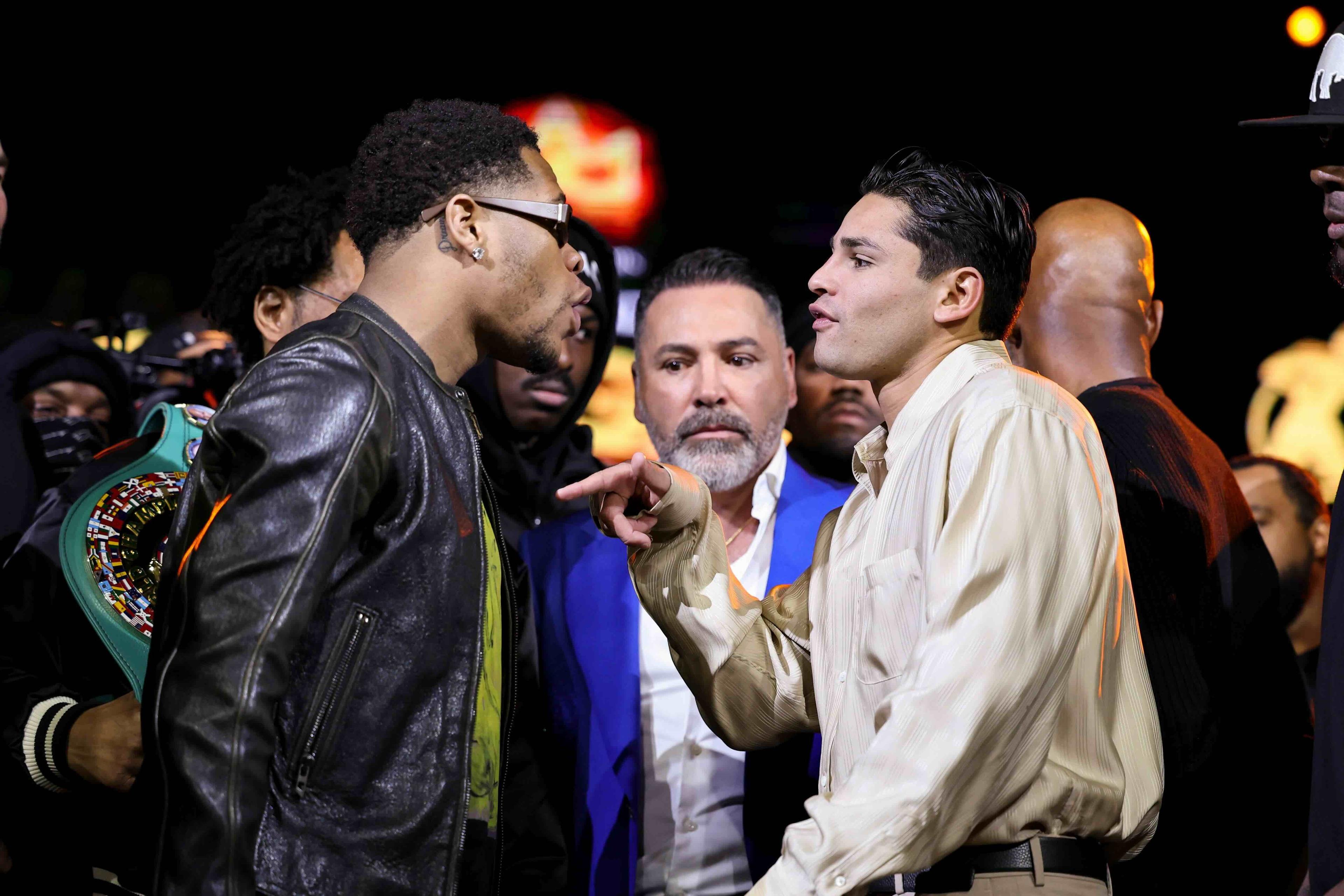 Ryan Garcia Devin Haney Faceoff
