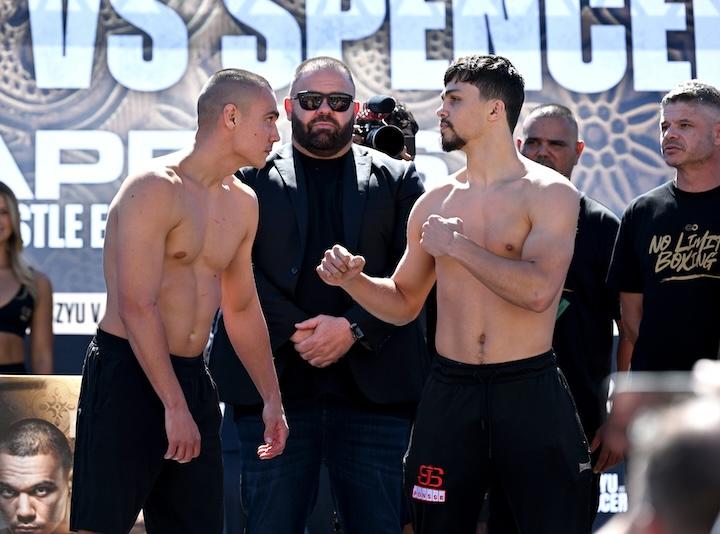 Tim Tszyu-Joey Spencer weigh-in 4.4.25