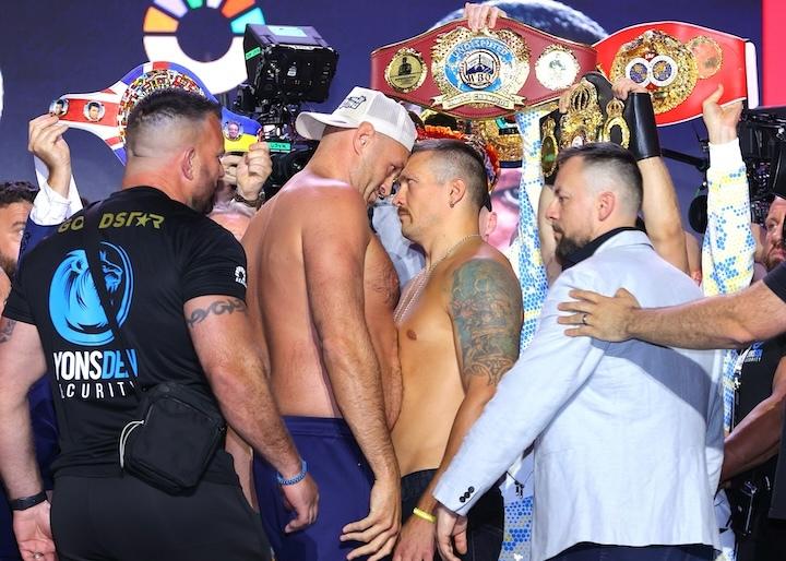 Tyson Fury Vs Oleksandr Usyk Faceoff