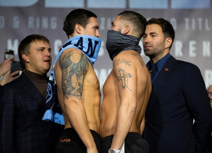Usyk Bellew Weights
