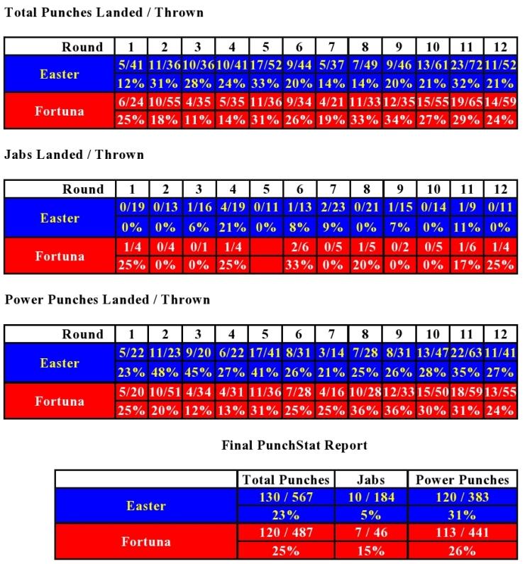 Easter Fortuna Compubox Punch Stats