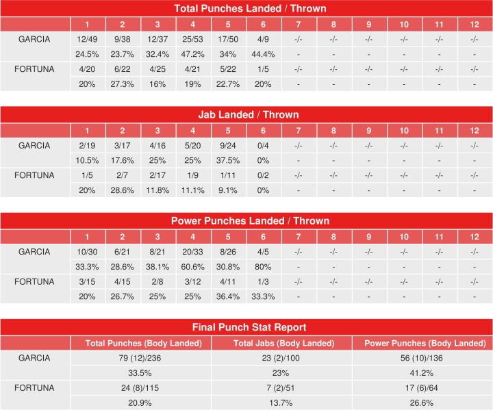 Garcia Fortuna Compubox Punch Stats