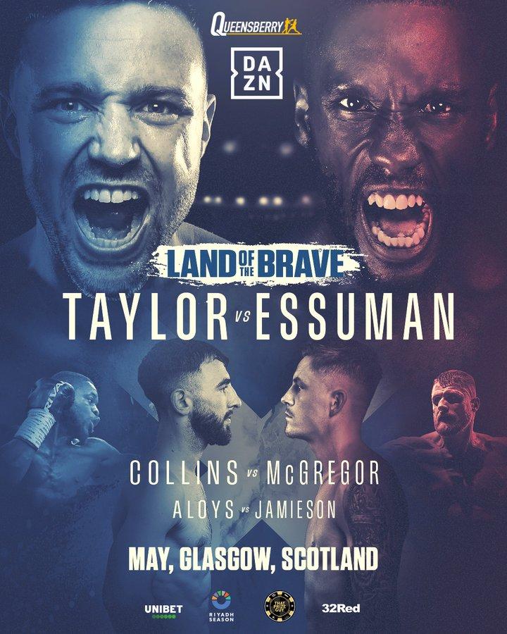 josh taylor ekow essuman fight poster 2025