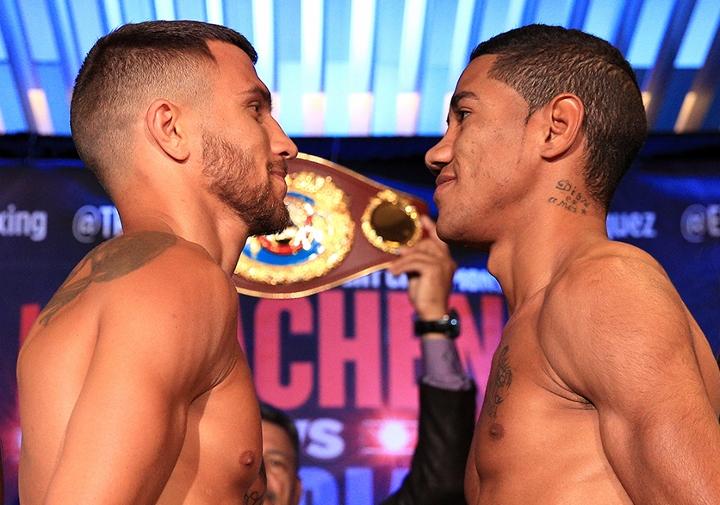 Lomachenko Marriaga Weights