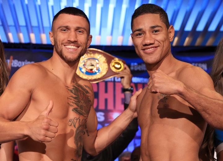 Lomachenko Marriaga Weights