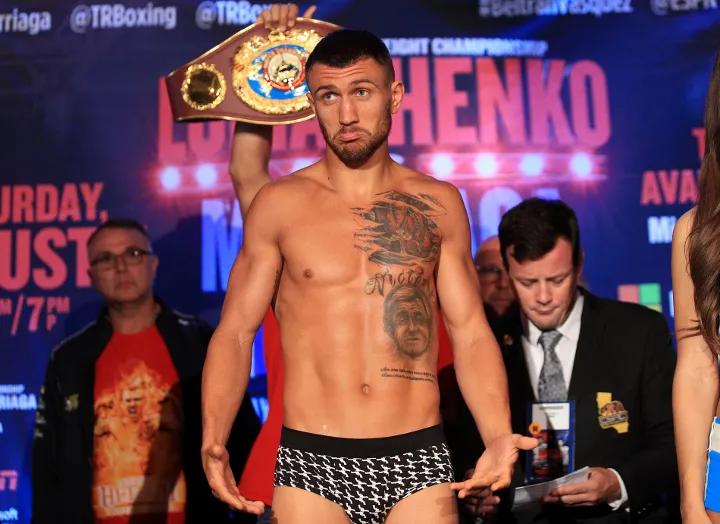 Lomachenko Marriaga Weights