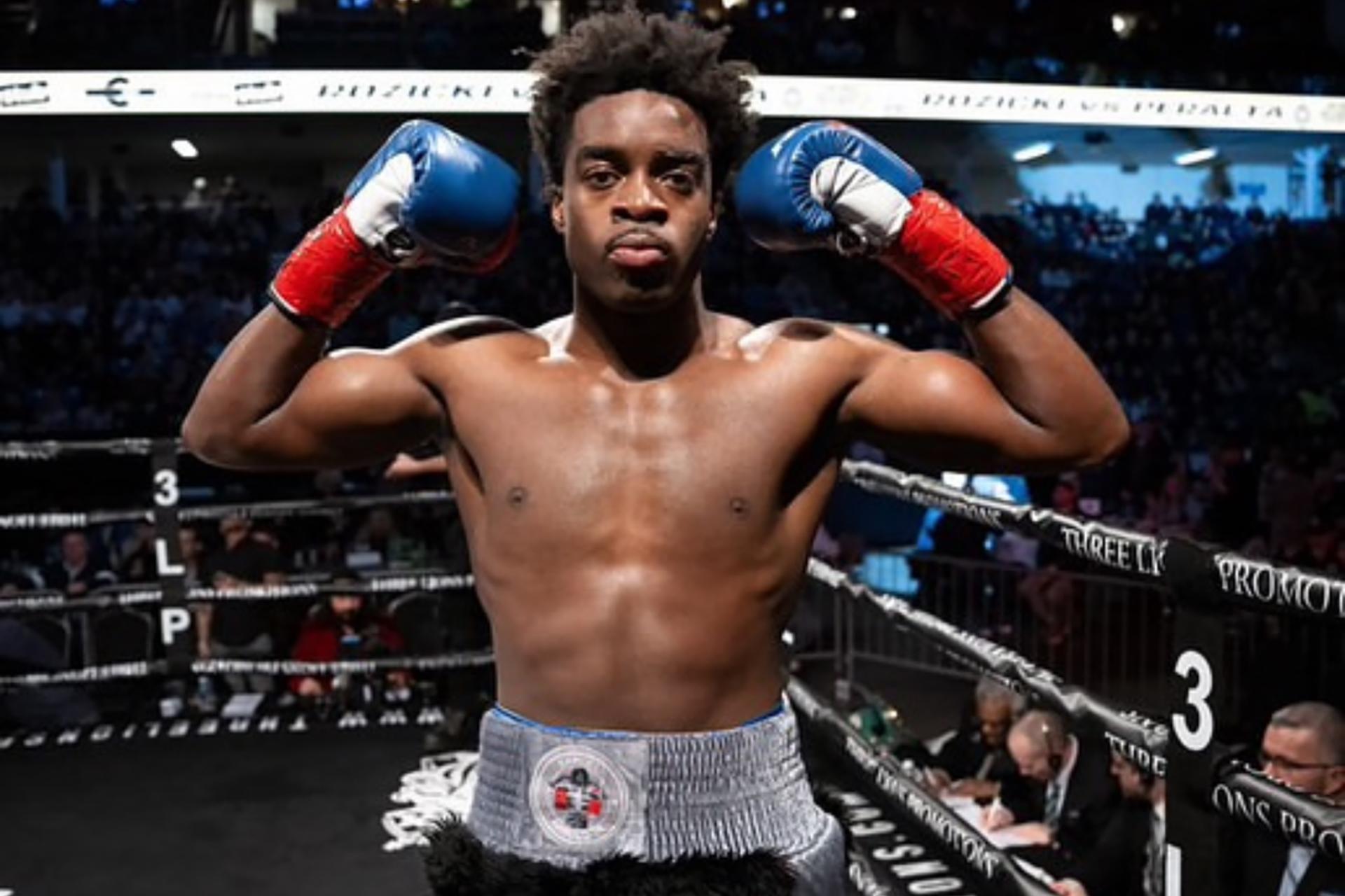 Samuel Arnold III flexes after knockout win