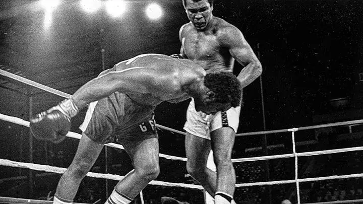 The existing Ali Act was inspired by Muhammad Ali, seen here watching George Foreman fall in 1974