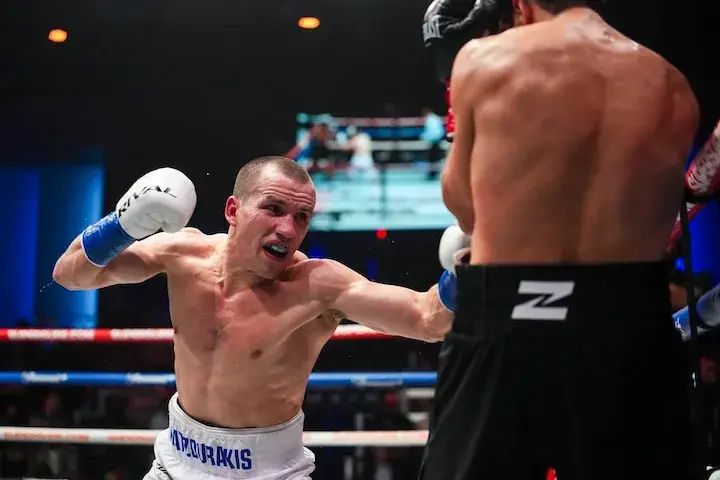 Andreas Katzourakis won a 10-round unanimous decision over previously undefeated Misael Rodriguez on Sunday at the Meta Apex in Las Vegas. (May 10, 2026)