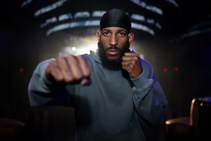 Andy Cruz at the media event ahead of his first world title shot against IBF lightweight titleholder Raymond Muratalla on January 21 2026