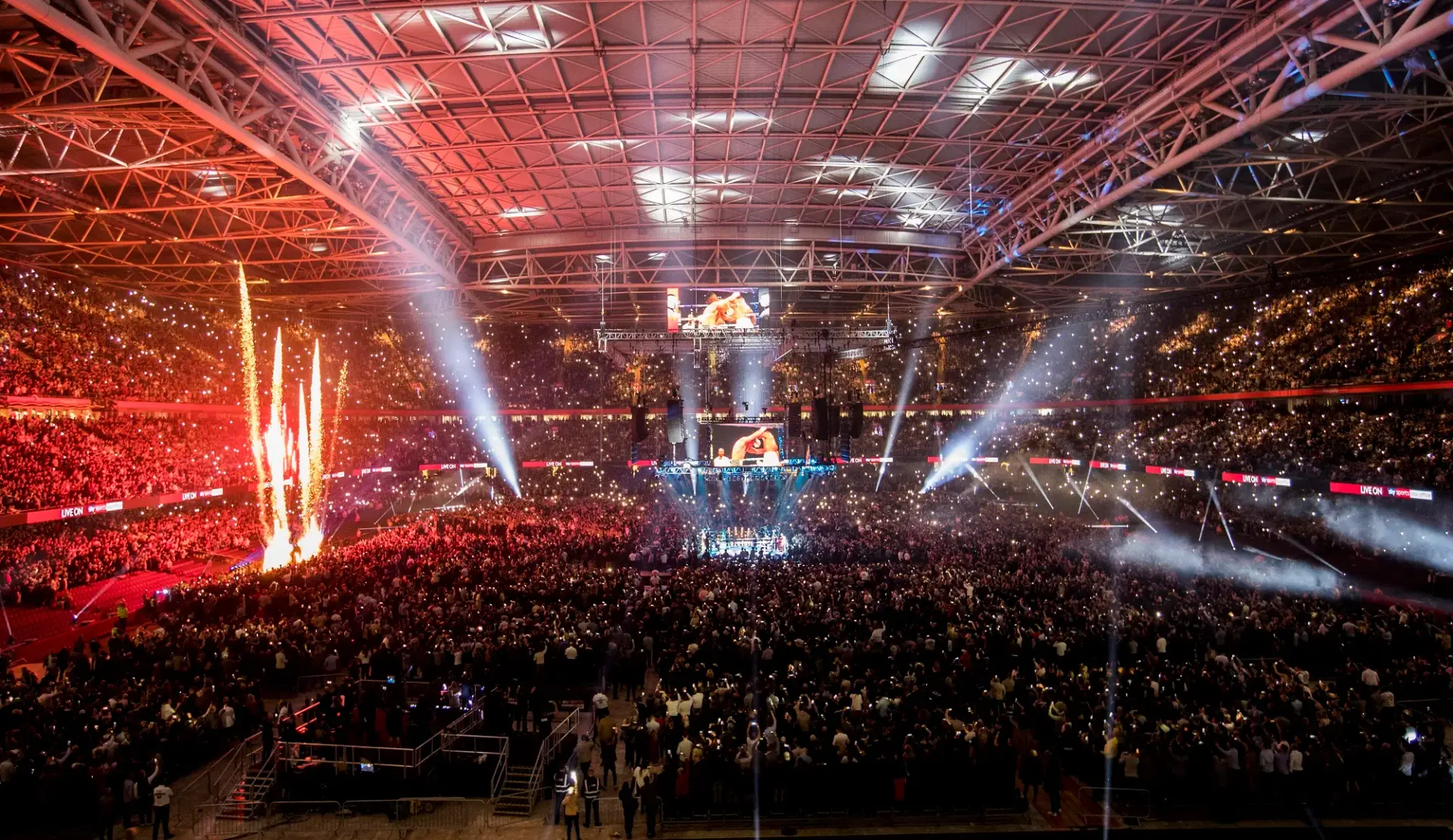 Principality Stadium erupts before Anthony Joshua defeats Carlos Takam in 2017