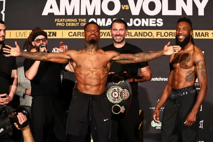 'Ammo' Williams and Patrice Volny make weight, Edgar Berlanga comes in over