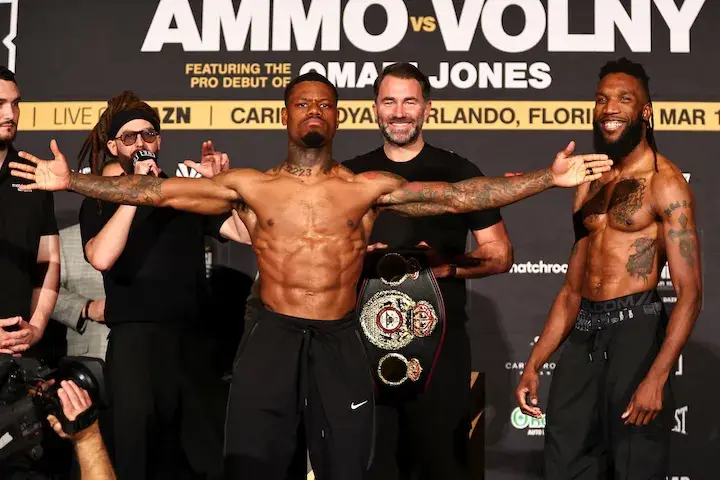 'Ammo' Williams and Patrice Volny make weight, Edgar Berlanga comes in over
