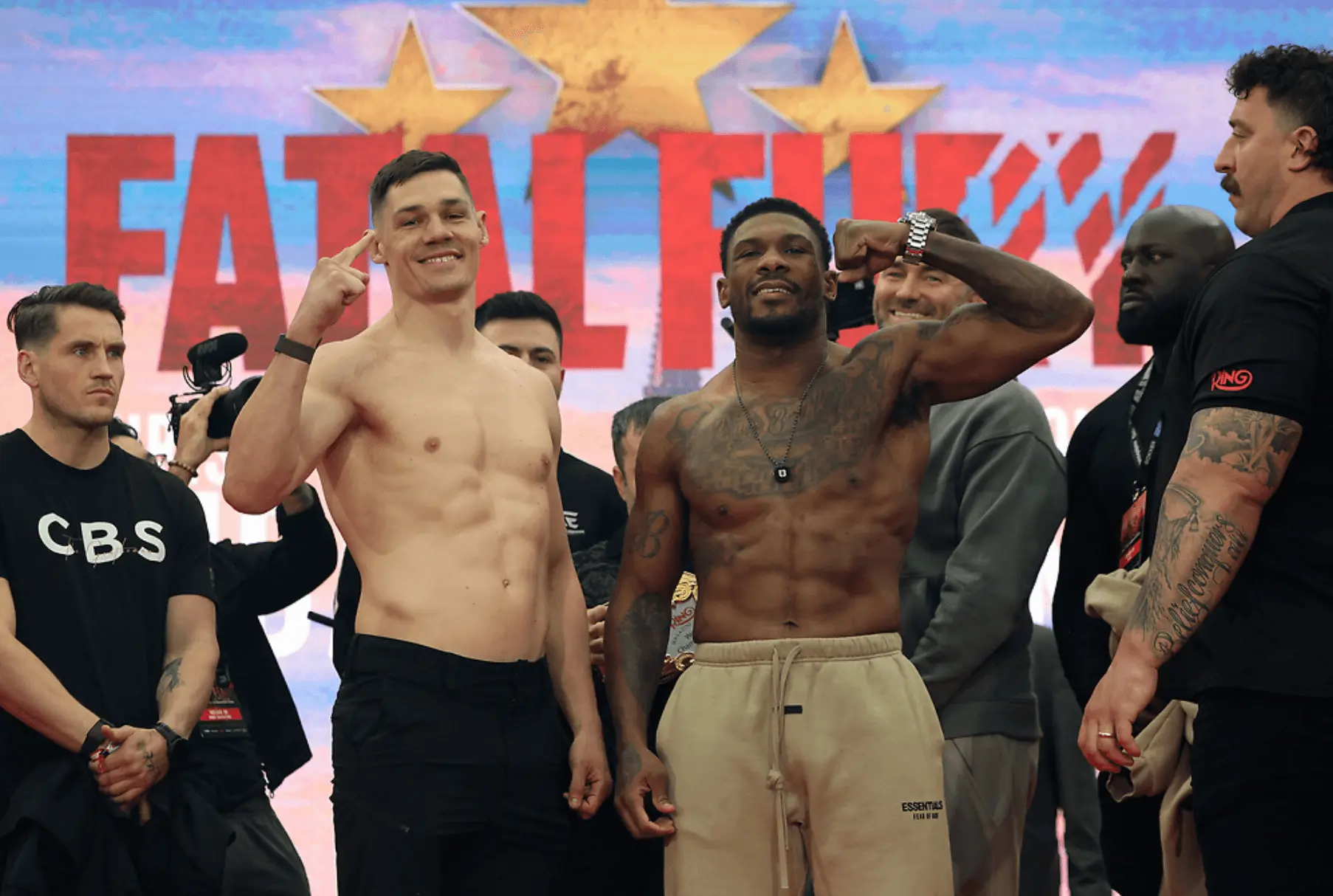 Chris Billam-Smith (left) and Brandon Glanton, before their fight