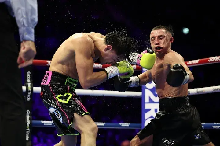 Brandon Figueroa stopped Nick Ball in the 12th round in Liverpool, England, on February 7, 2026.