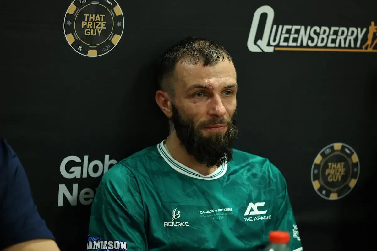 Cacace pictured after his win over Dickens