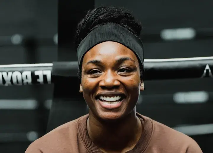 Claressa Shields is pictured ahead of her 2026 rematch against Franchon Crews-Dezurn.