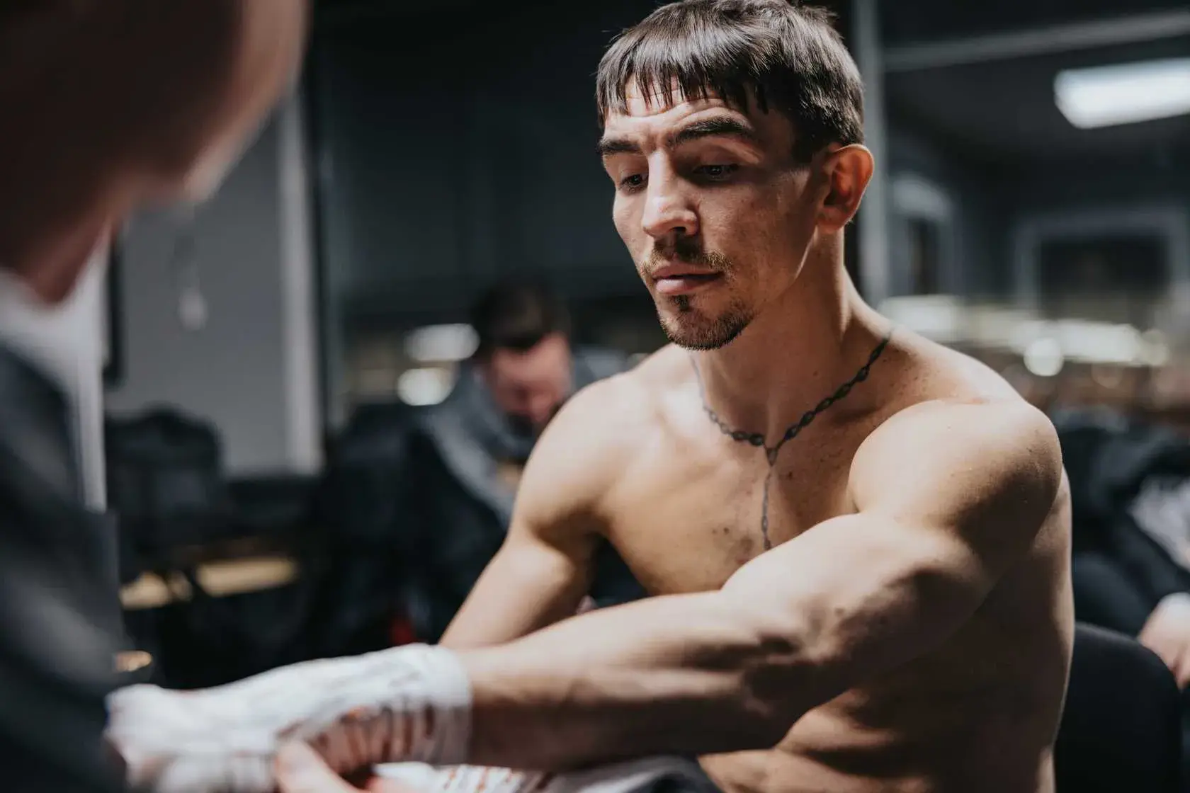 Michael Conlan getting his hands wrapped