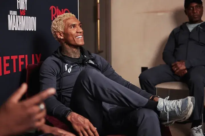 Conor Benn at the media day for his fight against Regis Prograis. (April 8, 2026)