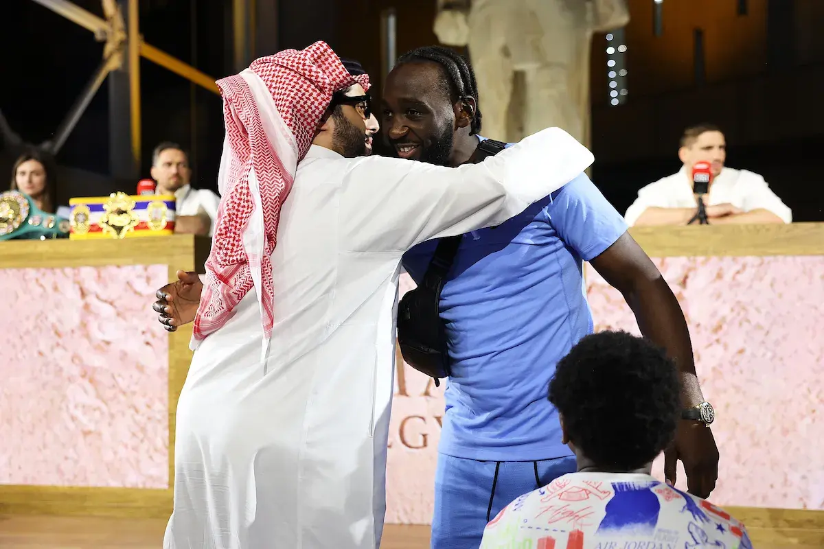 Terence Crawford and Turki Alalshikh in Egypt