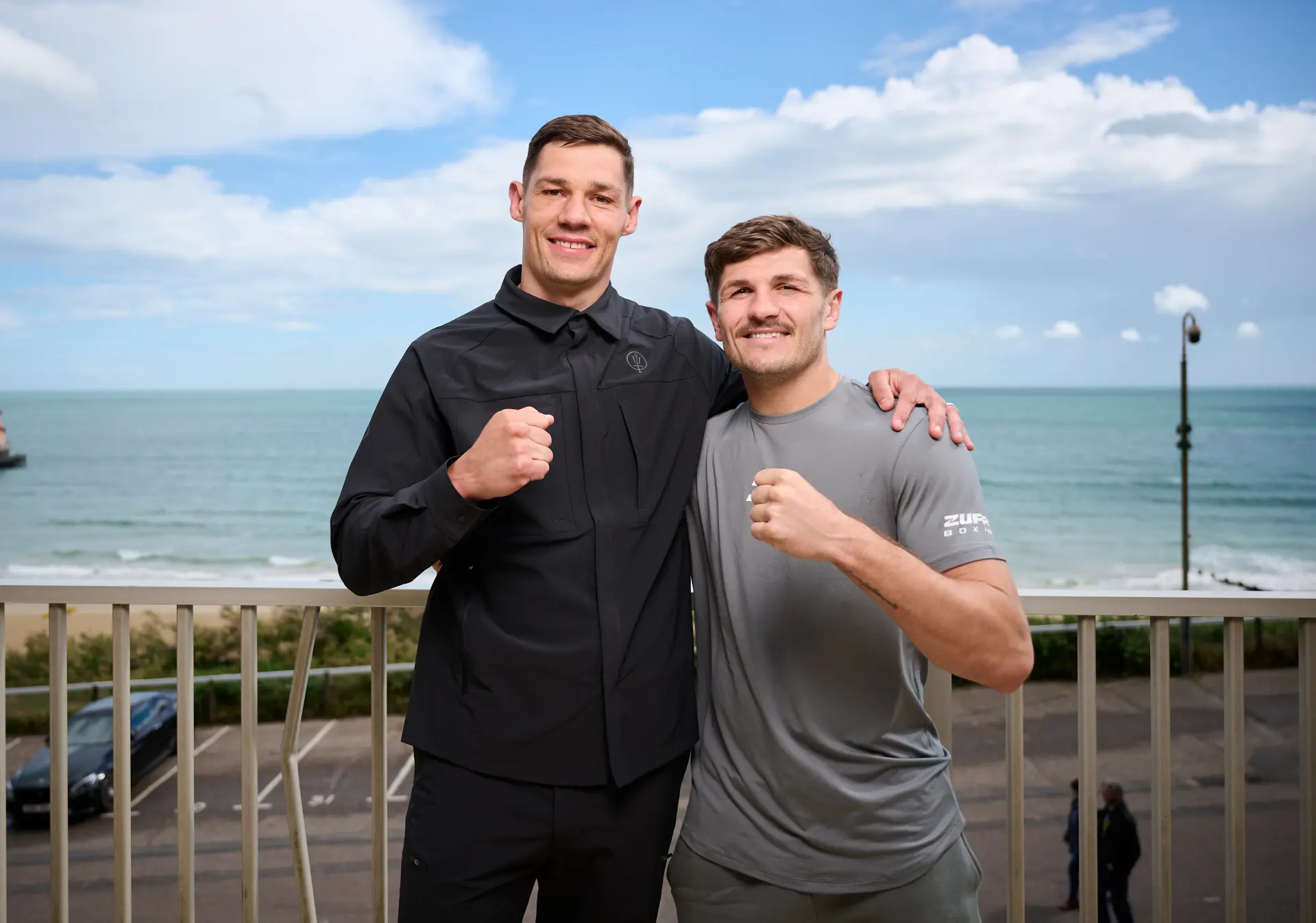 Lee Cutler and Chris Billam-Smith ahead of their respective bouts in Bouremouth