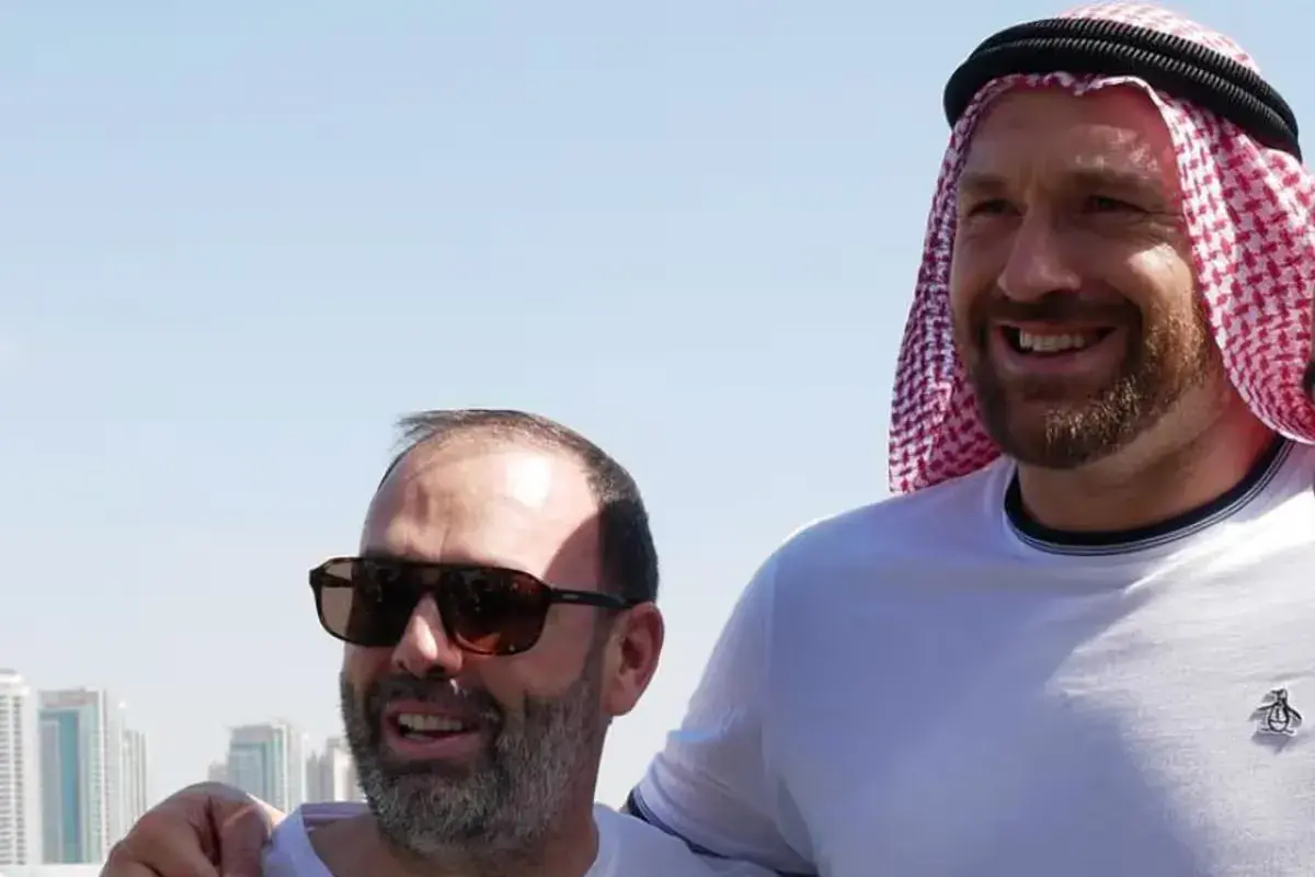 Tyson Fury poses with Daniel Kinahan in 2022, two years after the boxer stopped working with him