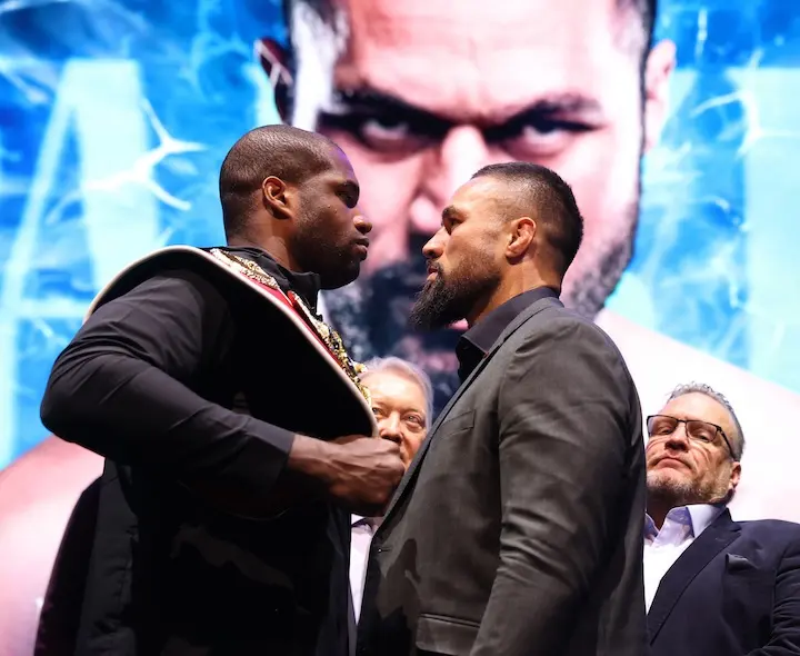 Daniel Dubois and Joseph Parker face off ahead of their aborted February 2025 contest
