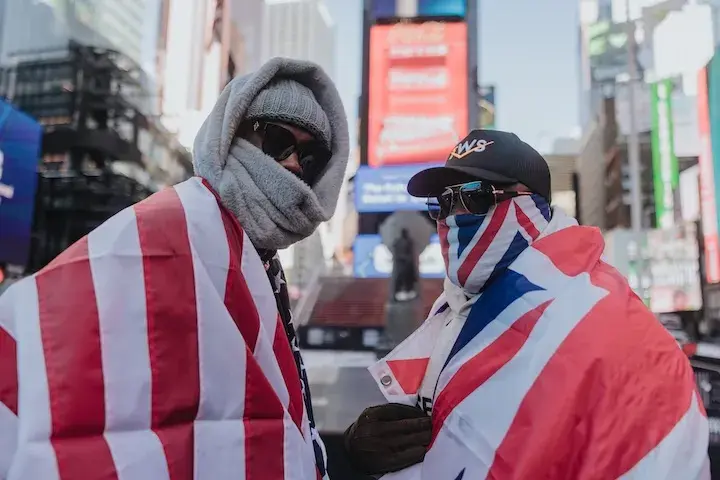 Deontay Wilder (left) and Derek Chisora (right) face off in New York City on February 2, 2026.