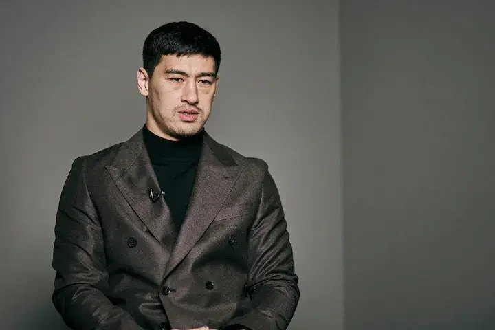 Dmitry Bivol sits down for an interview.